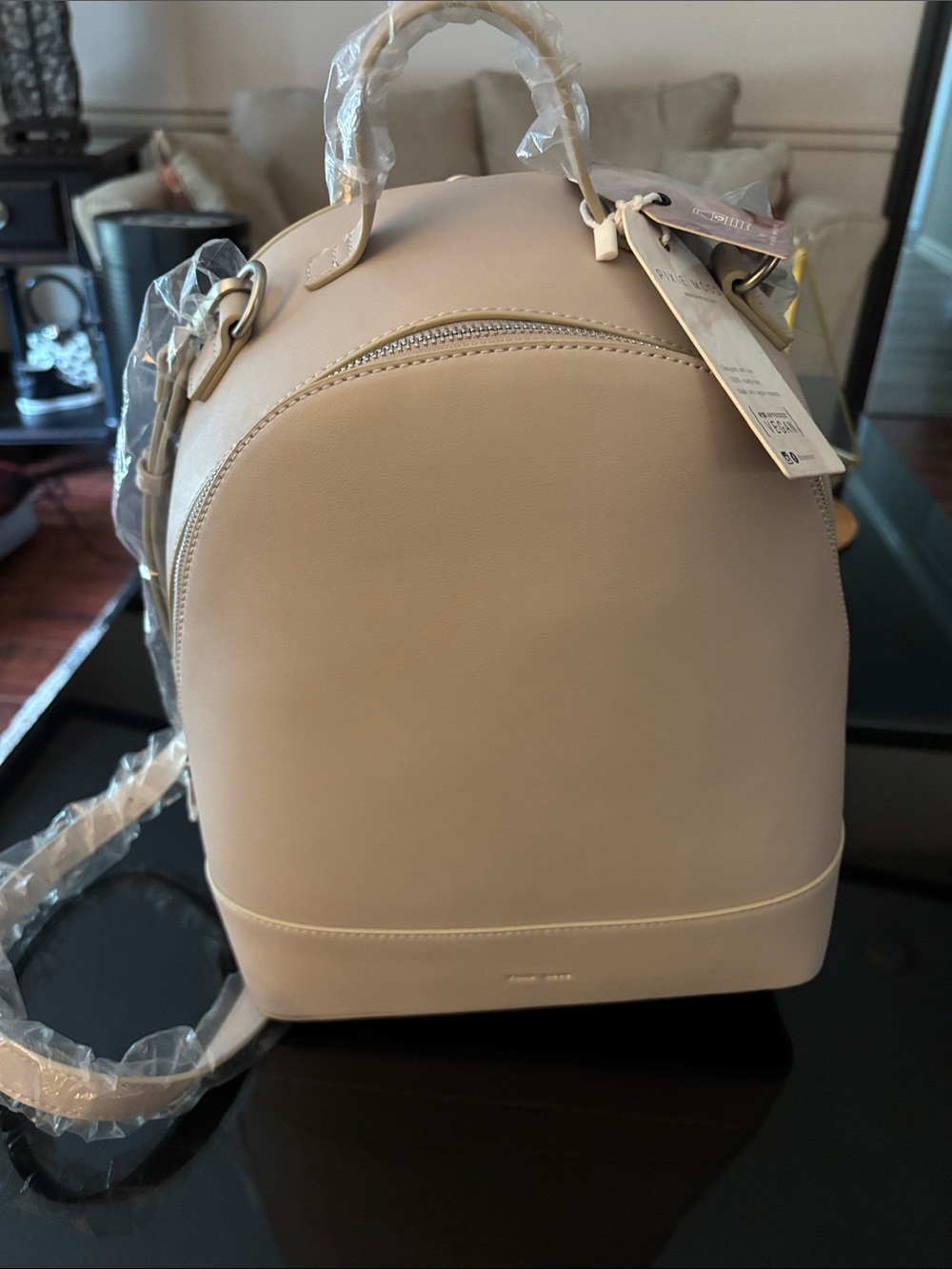 Pixie Mood Blush Pink Mini Backpack with Silver Hardware